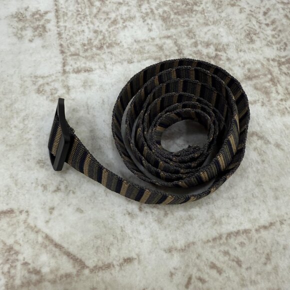 Orvis Web Stripe Belt Mens Size 36 Black Olive Nylon Outdoor Hiking Lightweight - Picture 1 of 5